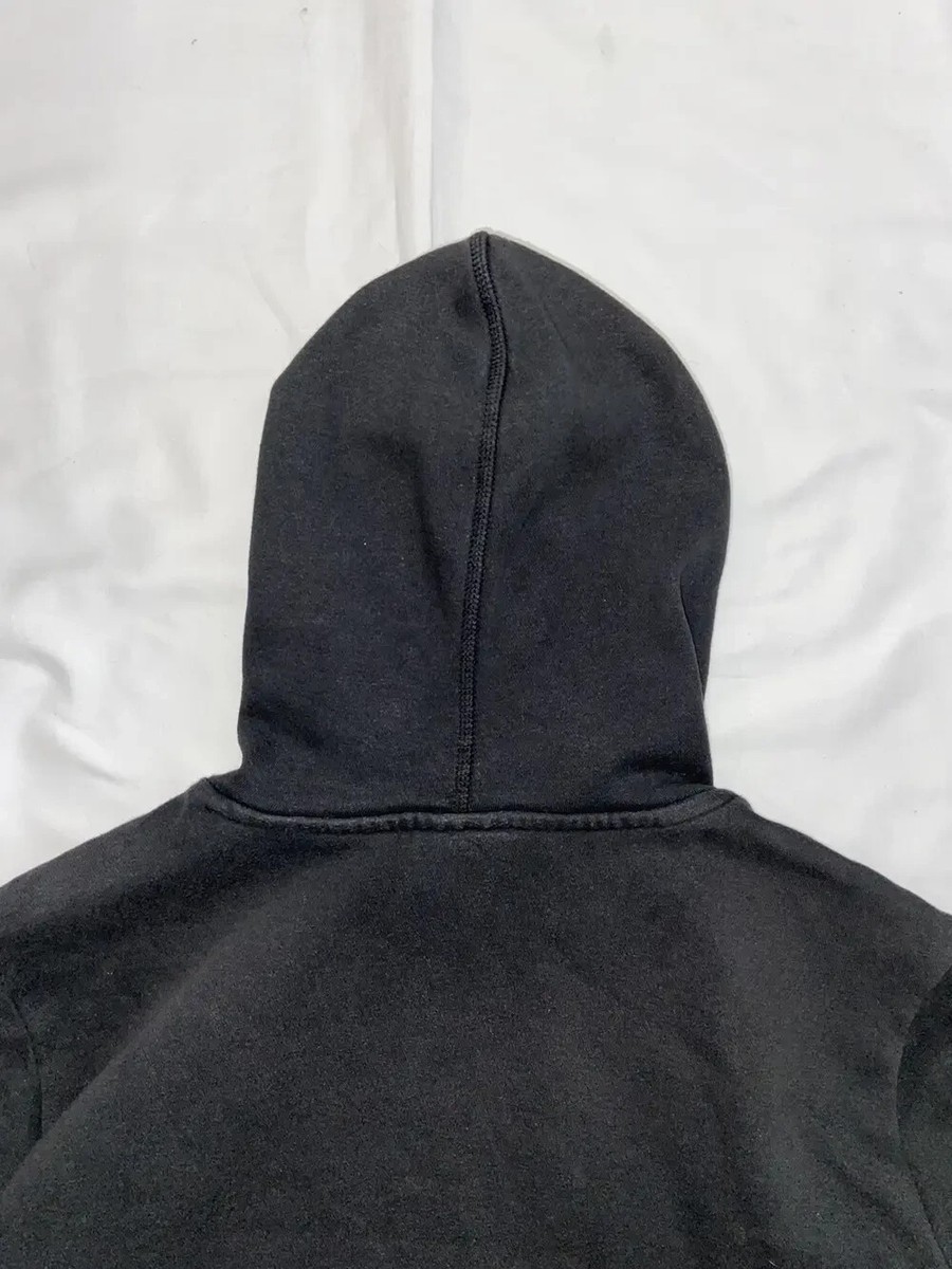 VINTAGE UMBRO BLACK FADED HOODIE Y2K BIG CENTER LOGO SIZE L
