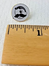 Bohemian Beer Mustache Guy  Pinback Mascto Natty Boh Small Advertising Lapel Pin
