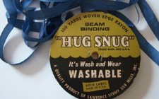10 Yards Vintage Hug Snug Dark Blue Seam Binding 9/16" Woven Ribbon SB-31