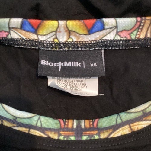 BlackMilk Cathedral Pocket Tee Size XS Black Short Sleeve - Picture 6 of 7