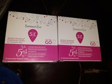 2 Summer  s Eve Cleansing Cloths 16 Feminine Wipes Sensitive