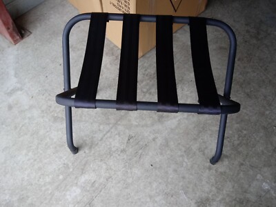HOSPITALITY 1 SOURCE Black Metal Luggage Rack LRSTDBL-T LOT OF 4 RACKS - FREE SH