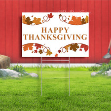 HAPPY THANKSGIVING Indoor Outdoor Yard Sign