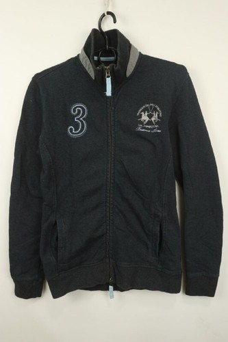 La Martina Buenos Aires grau Baumwolle Kragen Langarm Full-Zip Jacke 2