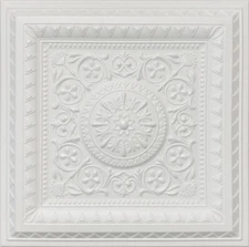 DIY Ceiling Tiles, Glue Up, Foam, 20x20, Cover popcorn ceiling - R49 Plain White