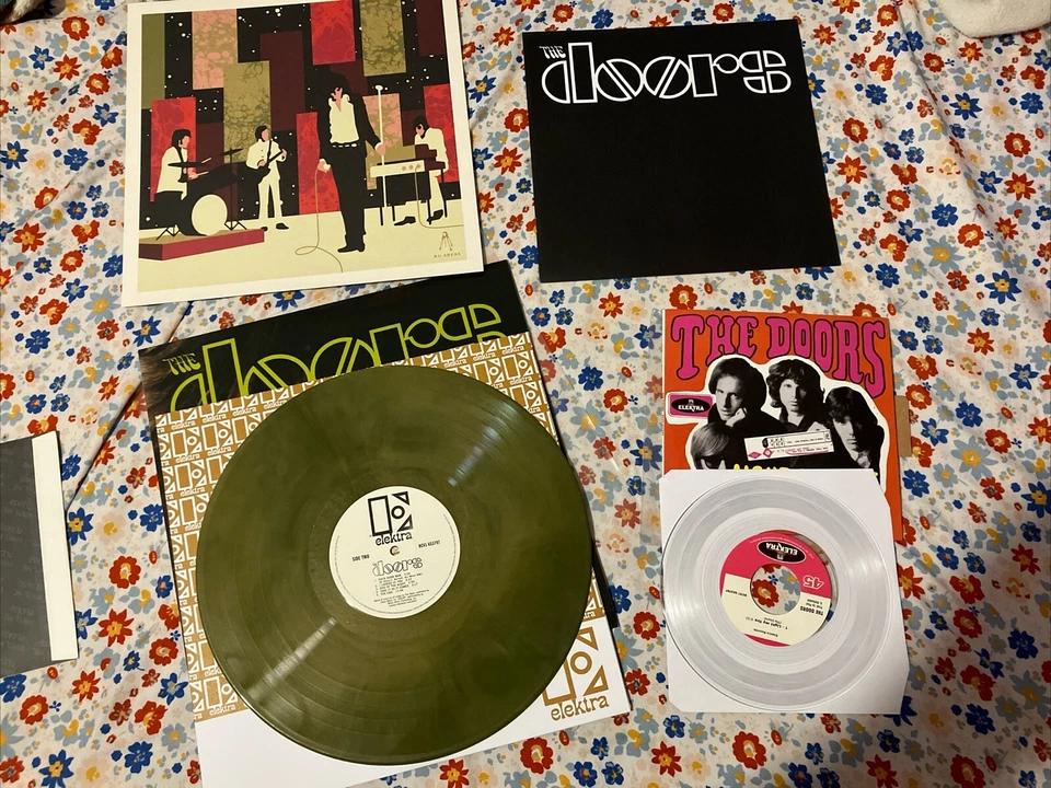 THE DOORS s/t LP w/ Light My Fire 7” Vinyl Me Please VMP Art Print-Jim Morrison - Image 2 of 2