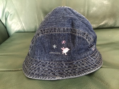 12-24 month denim bucket style hat wih 