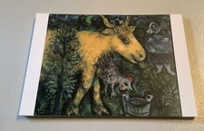 1 Kunst Postkarte, Marc Chagall,die Farm, Tiere, Bauernhof, Neu