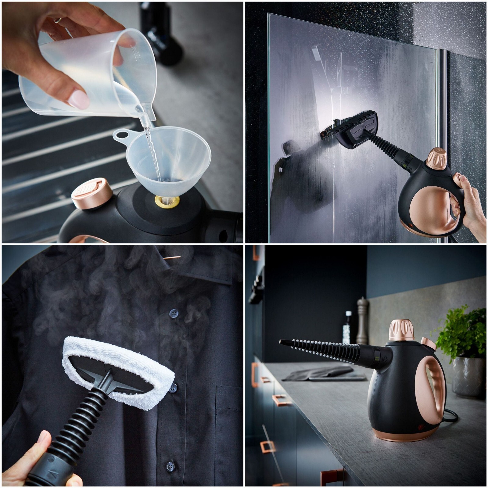 Tower Handheld Steam Cleaner RHS10 Rose Gold & Black eBay