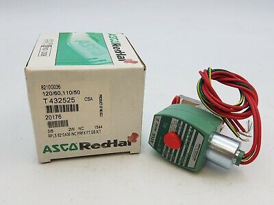 ASCO Redhat 8210G036 2 Way 3/8" Solenoid Air Valve T432525 6.1/8.1W 60/50Hz NOS ASCO Redhat 8210G036 2 Way 3/8" Solenoid Air Valve T432525 6.1/8.1W 60/50Hz NOS