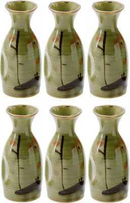 6 Pack Japanese Ume Porcelain Sake Saki Carafe Bottle 5oz Made in Japan S-2754x6
