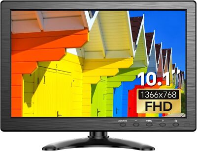 10.1 Inch Small HDMI Monitor Eyoyo 1366x768 for CCTV/Raspberry Pi/Gaming + Stand