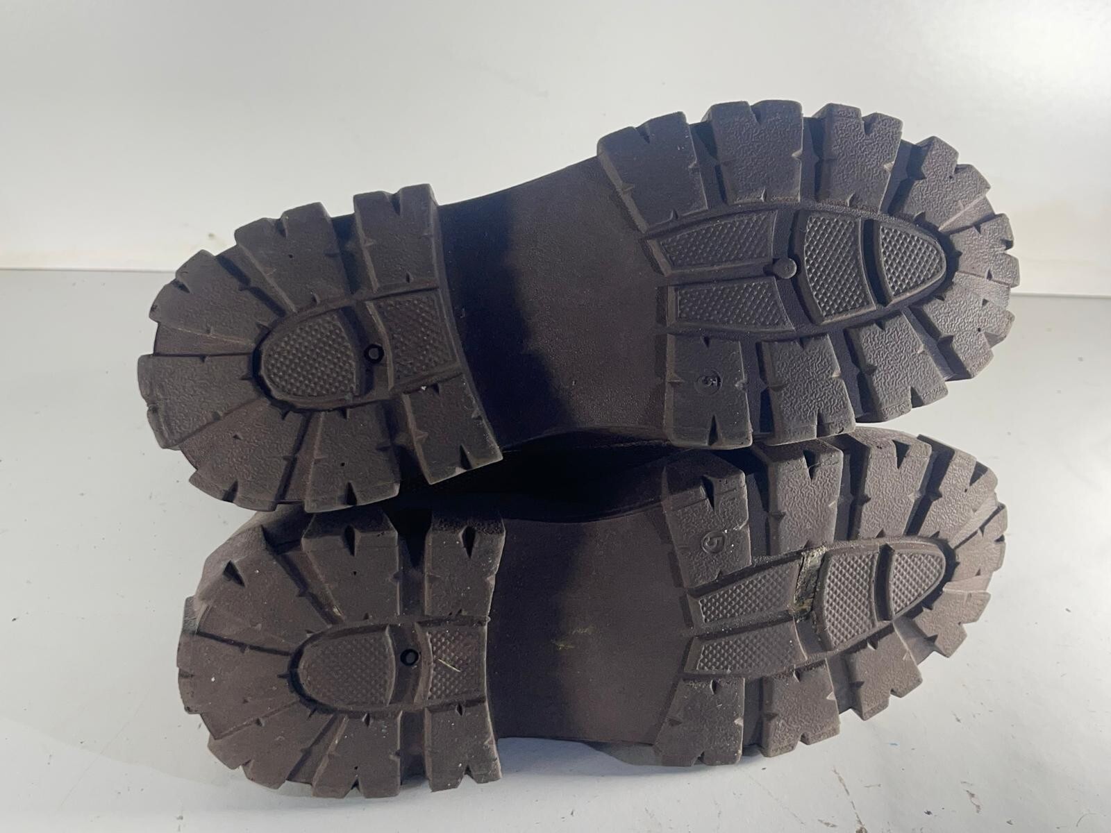 SAOLA Scarpe da donna EGO taglia 5 (38) stivaletti marroni usati suola grossa A7