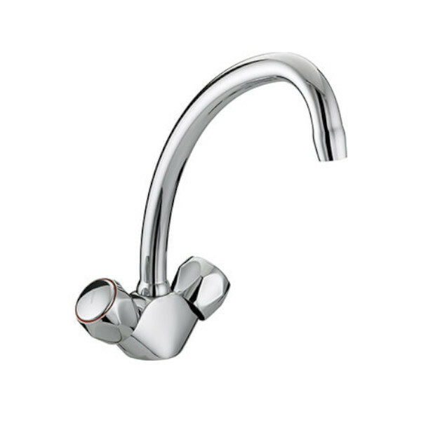 Bristan Club Sink Monoblock Sink Mixer Taps Chrome Metal Heads VAC SNK C MT