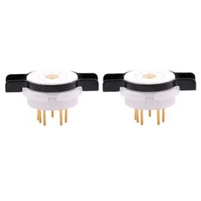 2 pezzi per presa tubo 9 pin vintage 12AX7 6DJ8 12AU7 EL84 base ceramica miniatura