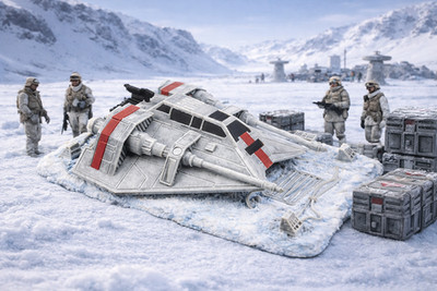 Snow Speeder and Landing Pad Set  28mm Star Wars Legion Terrain