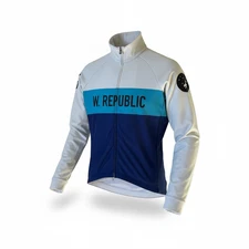 Wyn Republic Thermal Cycling Jacket Size Medium Blue White Team 2020