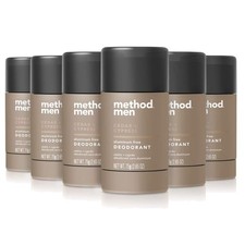 Men's Aluminum-Free Deodorant Pack of 6 - Cedar  Cypress, 12-Hour Protection
