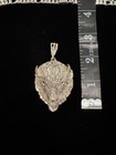 Sterling Silver 925 Buffalo Bison  Head Pendant Necklace with Curb Chain 30”  — photo 4