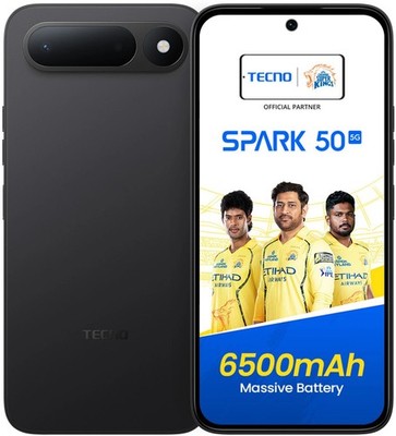 Tecno Spark 50 5G (Schwarz, 128GB 4GB RAM) KN8 Dimensity 6400 Global Version.