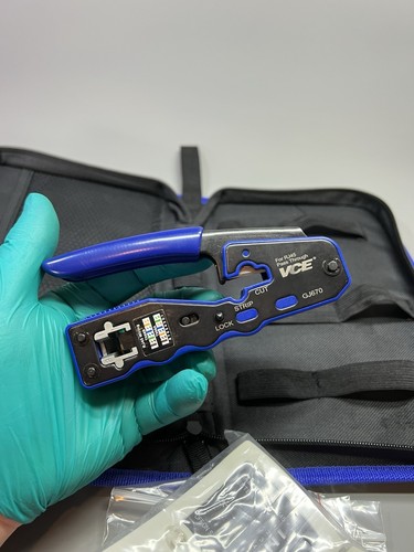 RJ45 Crimping Tool Kit Network Cable Tester 50PCS Cat6 RJ45 Pass Through Connect - Photo 18/22