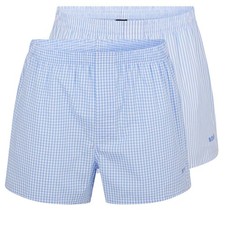 2er Pack BOSS Herren Boxer Unterhose Shorts Webboxer Baumwolle Logo am Bund
