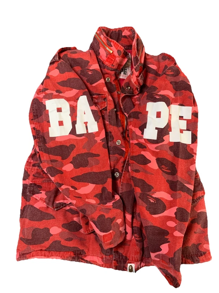 A bathing Ape Bape M65 Field Red Camo Jacket Size L - Image 3 of 4