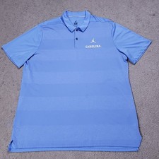 Jordan North Carolina Tar Heels Polo Shirt Dri-Fit Men XL Blue Golf Wicking