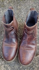 Red Tape Chelsea style real leather dealer boots mens size 9.