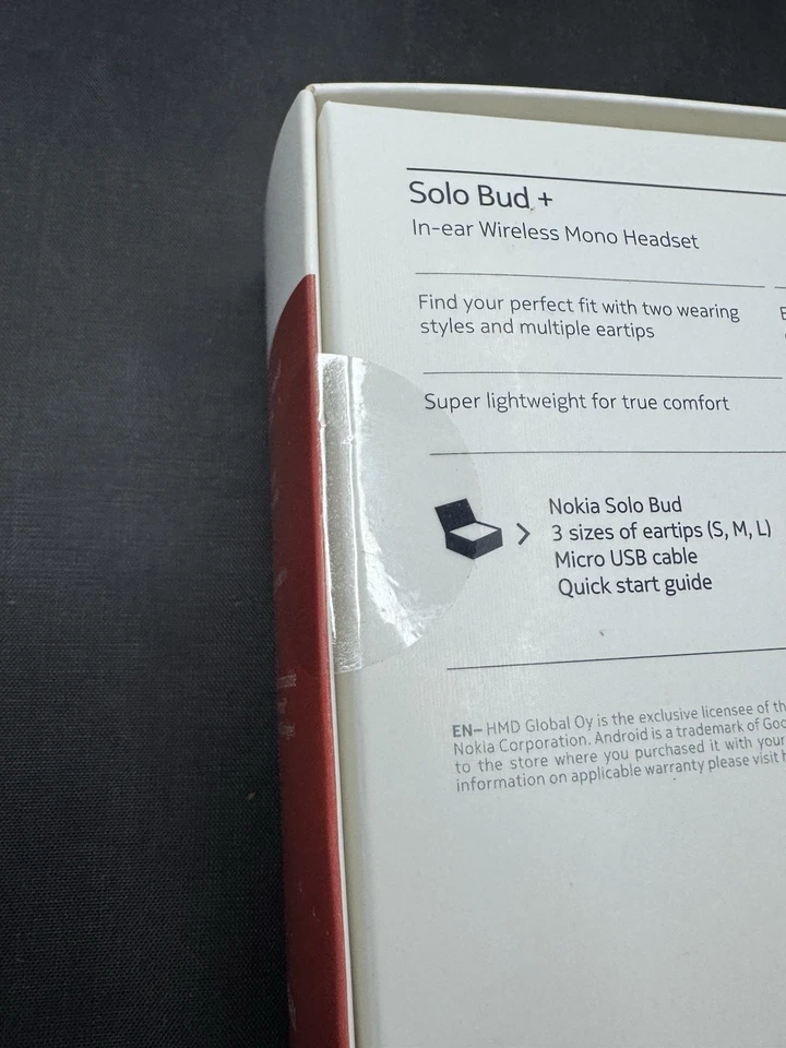 Nokia Solo Bud + In Ear Wireless Mono Headset w/ Bluetooth /& Echo Cancelling. - Image 4 of 4