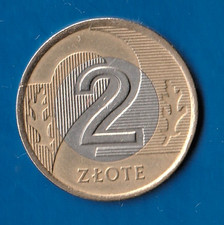 M&uuml;nze  POLEN   2  Zloty    1995    Bi-Metall    Sehr sch&ouml;n