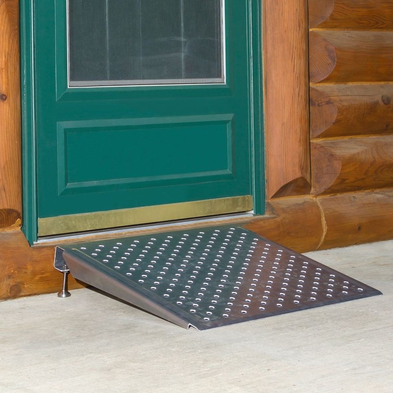 26" L x 28" W - Silver Spring Aluminum Adjustable Threshold Ramp