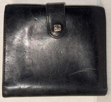 VTG BOSCA Limited Edition Old Leather Black Bifold Wallet w/ Change Purse