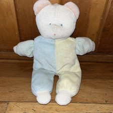 Vintage Eden Toys Baby Pastel Terry Cloth Teddy Bear Plush Stuffed Animal