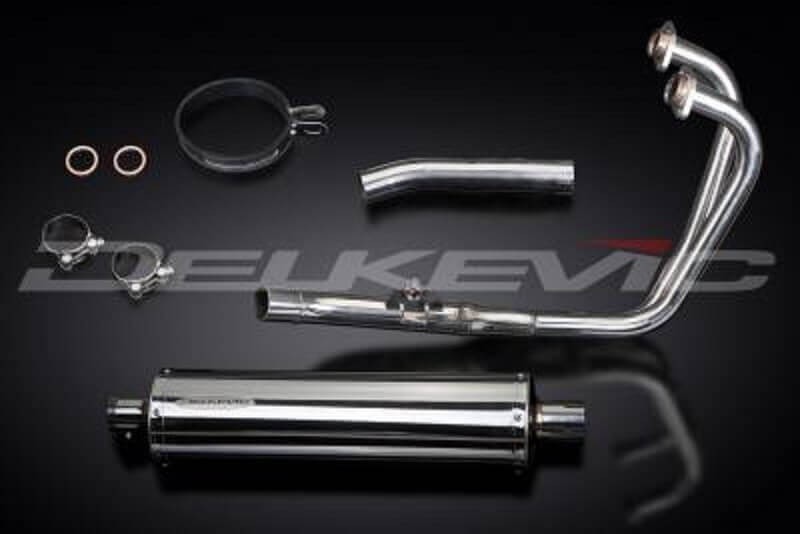 Ligne echappement 2/1 inox pour Honda CBF 500 de 2004 a 2007 Delkevic 450mm