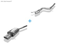Fox Edelstahl Racing-Komplettanlage ab Kat VW Golf 5+6 Variant 135x80mm