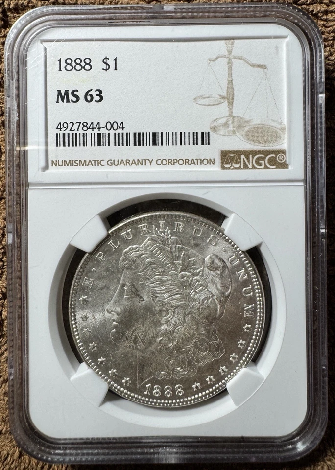Dólar Morgan 1888 • NGC • MS63 • Dólar de plata