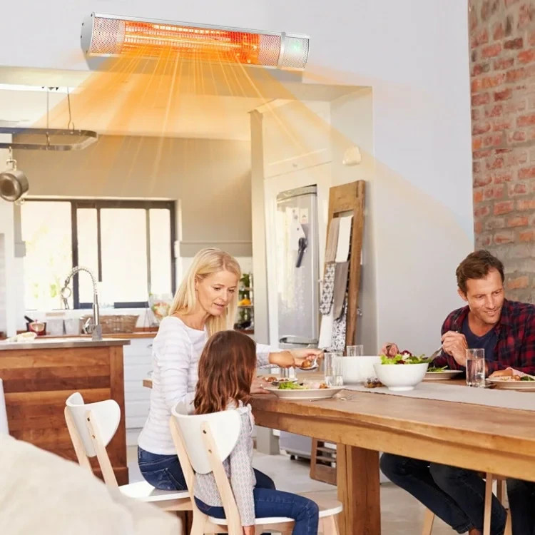 Wall Mounted Patio Heater Outdoor Electric Infrared 1500w Waterproof w/Remote