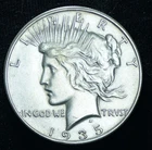 1935 S Peace Silver Dollar HI AU - 25485