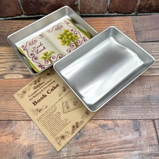Wilton Cake Pans Book Bible #502-940 Baking 1971 Silver Set Of 2 Open Book NEW!