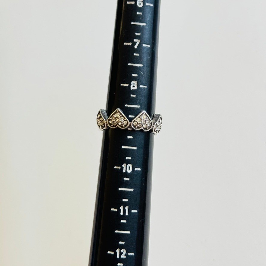 Brighton stackable heart Ring Statement jeweled S… - image 3