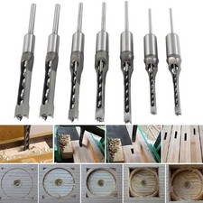 High Speed Steel Woodworking Square Hole Mortise Drill Bit 7 Pack Hole Saw Set