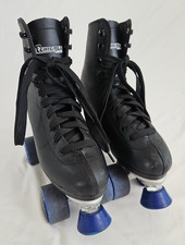 Chicago Roller Skates 405 Quad Rink Mens Size 6 Black Blue Wheels Lace Up