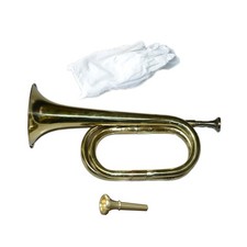 Trumpet Bugle Brass Instrument with Mouthpiece Retro Musical Instrument for