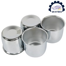 4.25" Hub 3.72" H Push Through Center Caps Chrome For Trailers Trucks Wheel