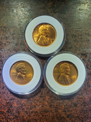 1946 P.D.S. Lincoln Wheat Ms+++ Bu RD 3 Coins