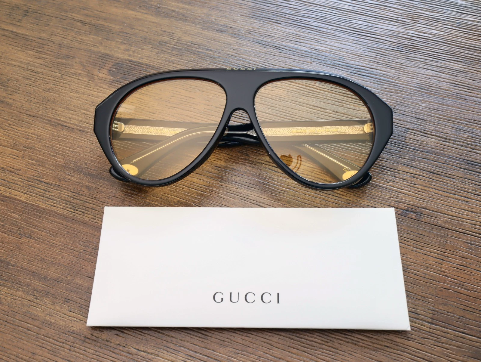 Gucci — Gucci GG0479S 002 63mm Aviator Sunglasses in Black with Velvet case