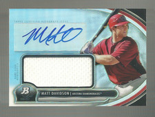Matt Davidson 2013 Bowman Platinum Patch Auto #AJR-MD Diamondbacks 