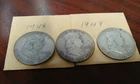 Franklin Half Dollar Lot of 3 - 90% Silver - 1948