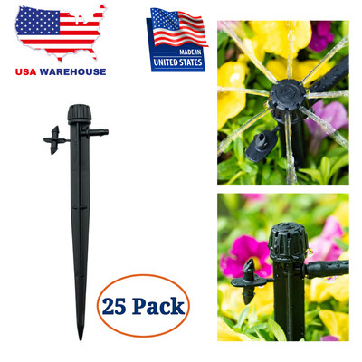 0-14 GPH, 360 °, Adjustable Drip Emitter on Stake (25-Pack)